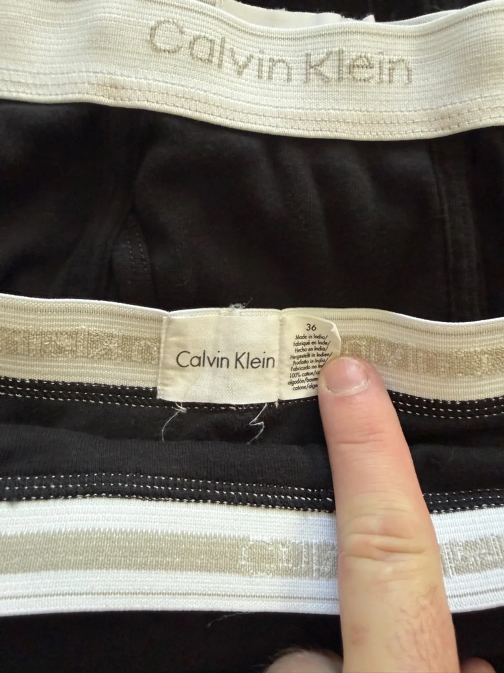 Men's 3 pairs Black Calvin Klein briefs 36W - Picture 5 of 7